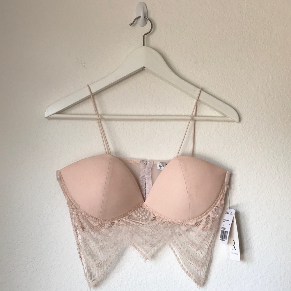 NWT Forever 21 Blush Pink Lace Bralette L
